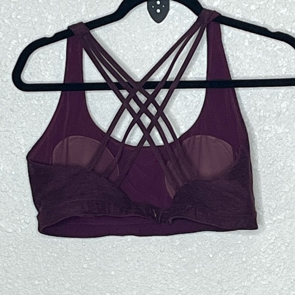 Victoria Secrets Burgundy Crisscross Back Sports Bra - Picture 3 of 6